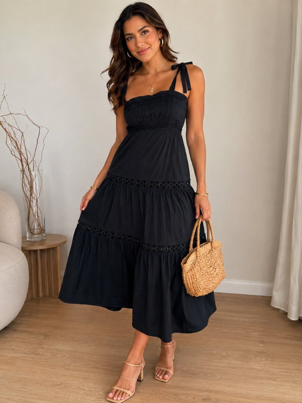 LE LIS BLANC Black Dress Size 38
